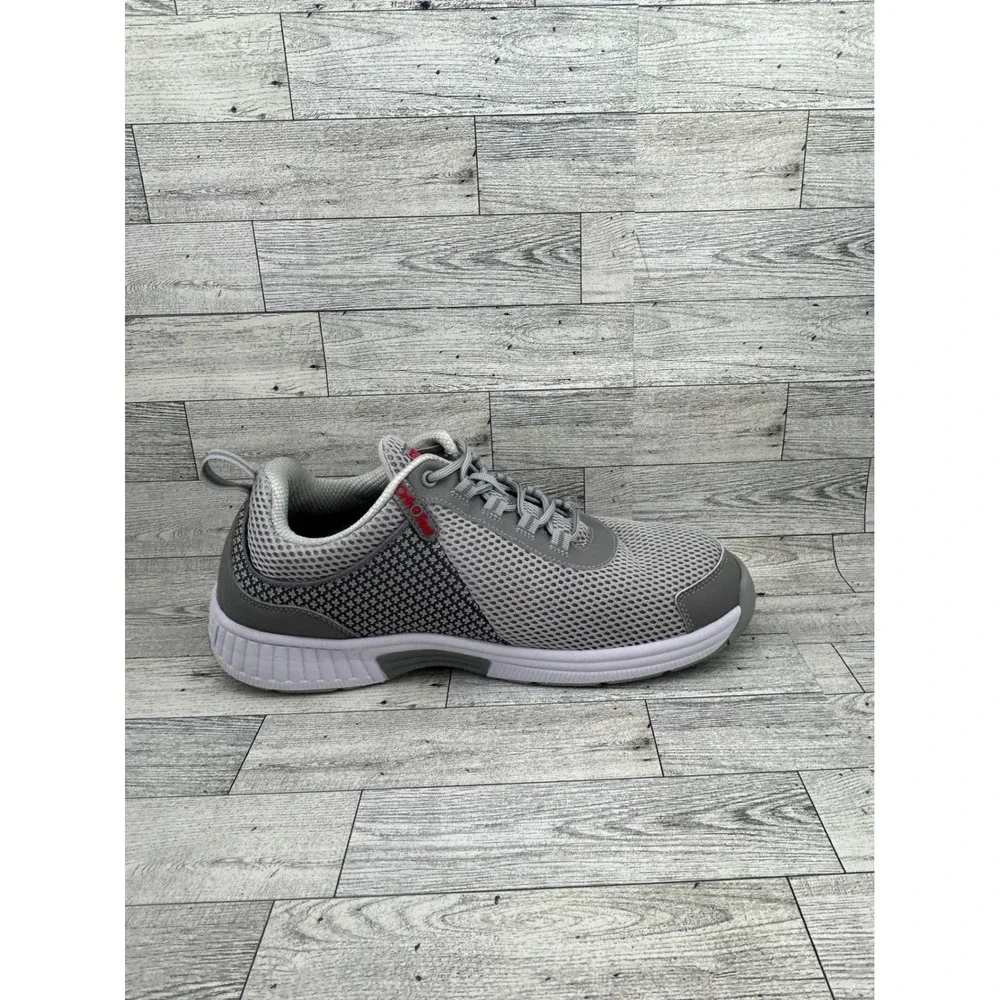 Orthofeet Edgewater 618 Men Sz Wide 11.5 2E Gray Mesh Walking‎ Shoes Sneakers